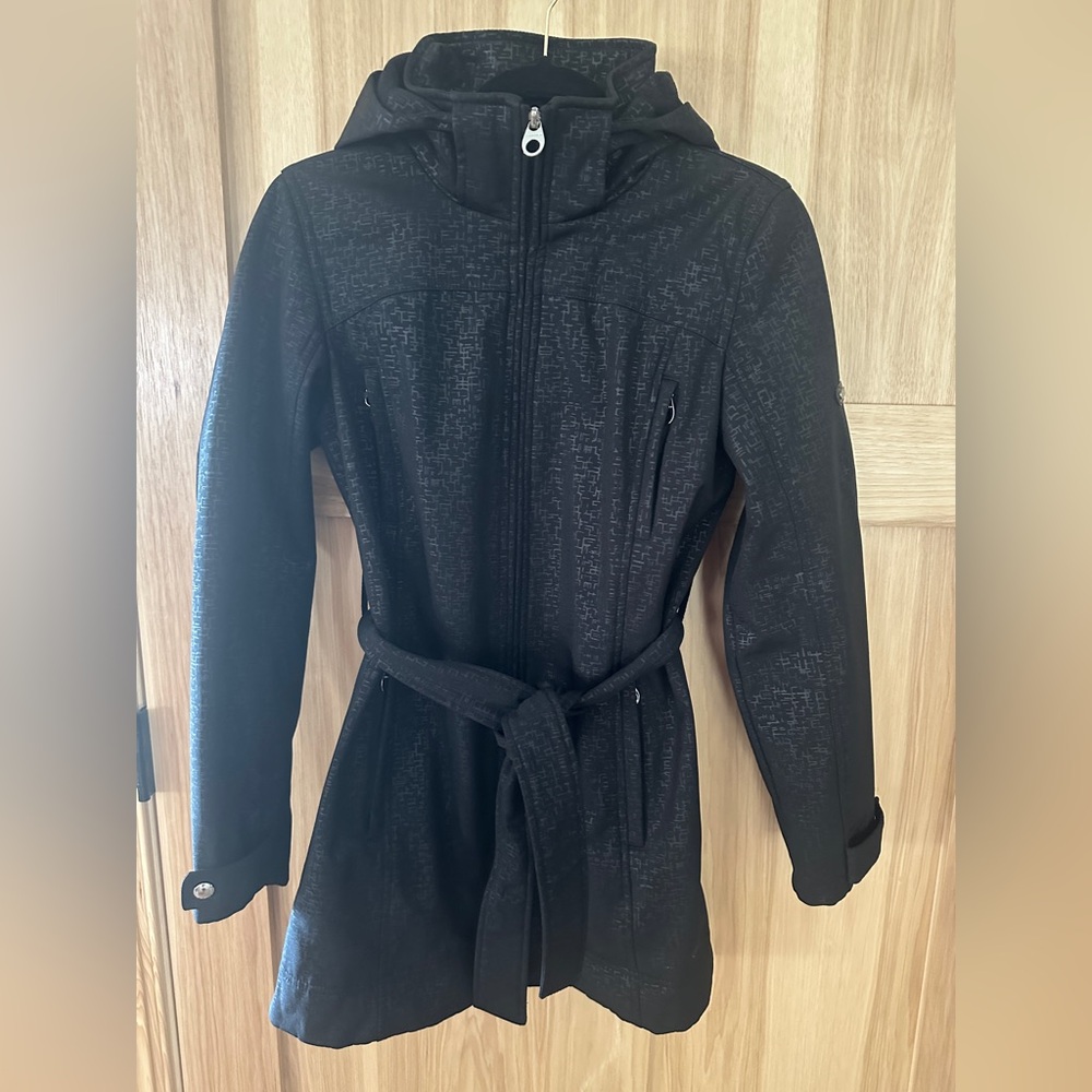 Calvin Klein Jacket, Water Resistant, Removable Hood Size XS Black